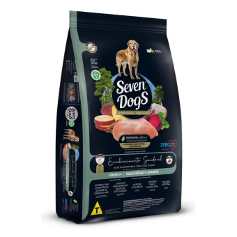 Seven Dogs Sênior 7+ - Cães Adultos, Raças Médias e Grandes - Frango, Batata Doce e Beterraba