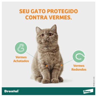 Drontal Gatos - vermífugo com 4 comprimidos