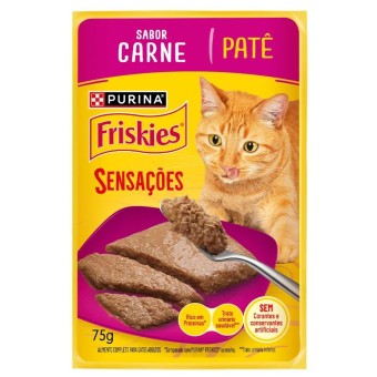 Sachê Friskies Sensações Patê - Gatos Adultos - Carne