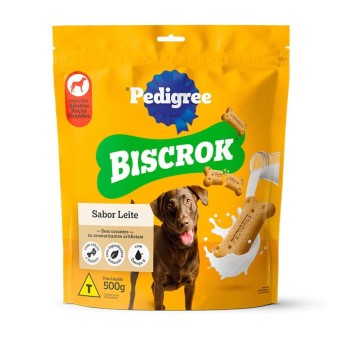 Snack Biscrok Pedigree - Cães Adultos Raças Grandes - Sabor Leite