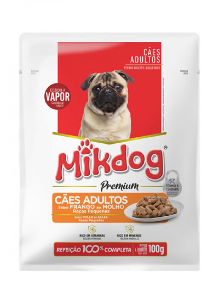Sachê Mikdog Cães Adultos Raças Pequenas e Minis 100g