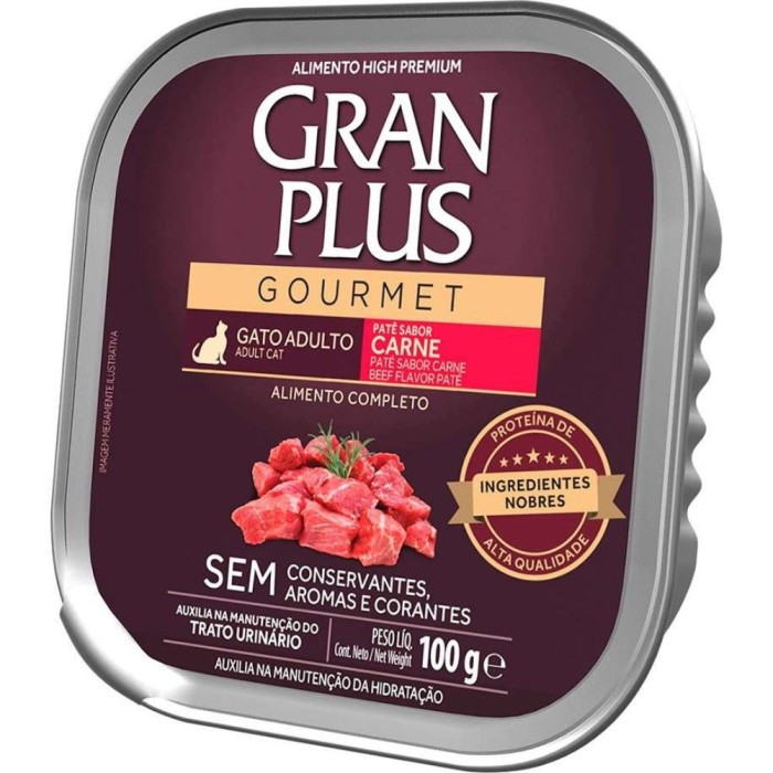 Patê GranPlus Gourmet - Gatos Adultos - Carne