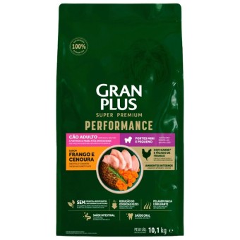 Gran Plus Performance - Cães Adultos Raças Minis e Pequenas - Frango e Cenoura