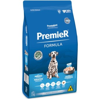 Premier Formula - Cães Adultos Porte Médio - Frango e Mandioca