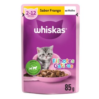Sachê Whiskas - Gatos Filhotes - Frango ao molho