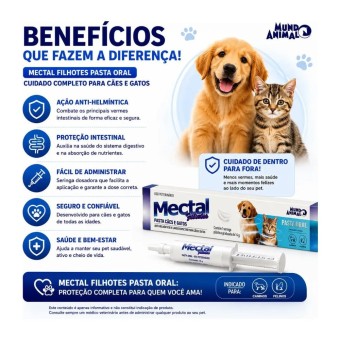 Mectal Filhotes - vermífugo em pasta para Cães e Gatos