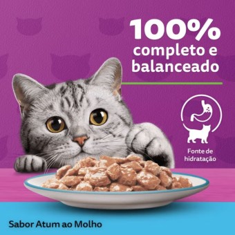 Sachê Whiskas - Gatos Adultos - Atum ao molho