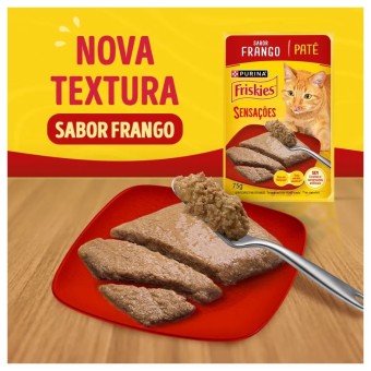 Sachê Friskies Sensações Patê - Gatos Adultos - Frango
