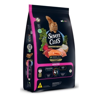 Seven Cats - Gatos Adultos - Salmão, Carne e Frango