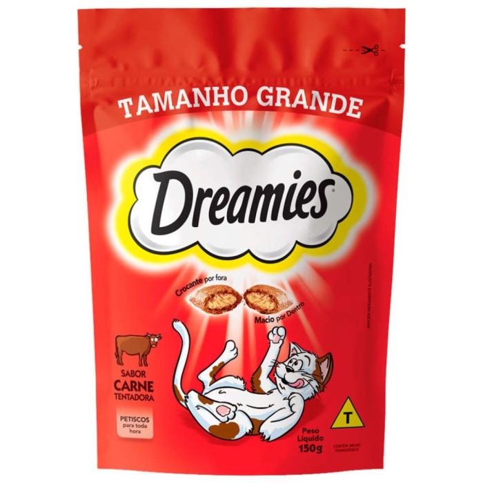 Petisco Dreamies - Gatos - Carne Tentadora