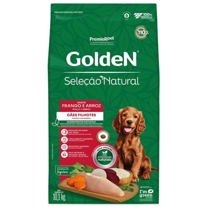 Golden Seleção Natural - Cães Filhotes - Frango e Arroz