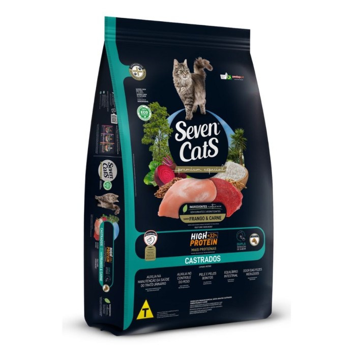 Seven Cats - Gatos Castrados - Frango e Carne