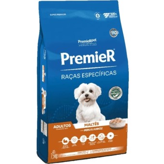 Premier Raças Específicas - Cães Adultos - Maltês - Peru e Arroz