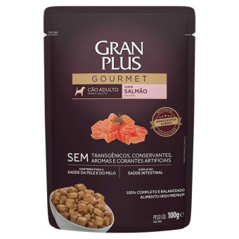 Sachê Gran Plus Gourmet - Cães Adultos - Salmão