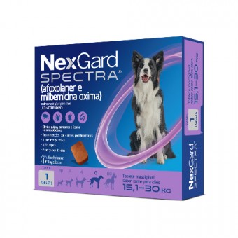NexGard Spectra Comprimido Antipulgas, Carrapatos, Sarnas e Vermífugo para Cães