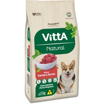 Vitta Natural - Cães Adultos Porte Pequeno - Carne e Arroz