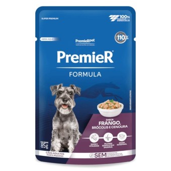 Sachê Premier Fórmula - Cães Adultos Porte Pequeno - Frango, Brócolis e Cenoura 