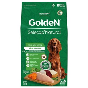 Golden Seleção Natural - Cães Adultos - Frango e Arroz