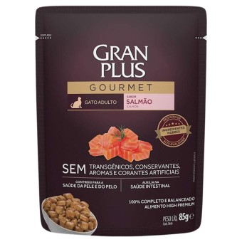 Sachê Gran Plus Gourmet - Gatos Adultos - Salmão