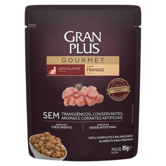 Sachê Gran Plus Gourmet - Gatos Filhotes - Frango