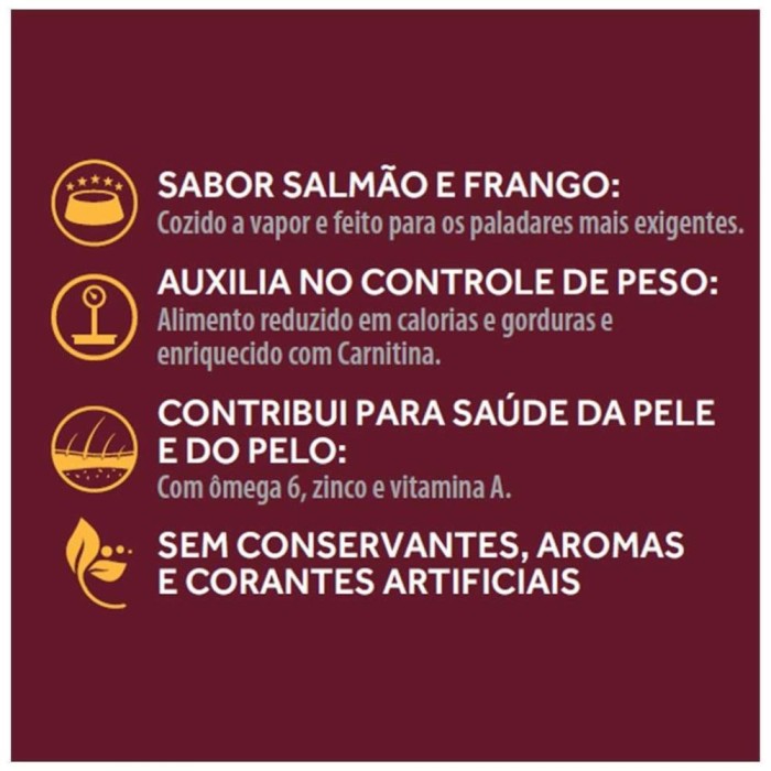  Sachê Gran Plus Gourmet - Gatos Adultos Castrados - Salmão e Frango