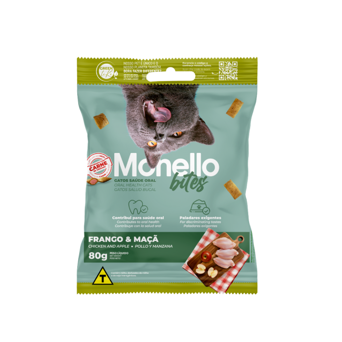 Monello Bites Gatos Saúde Oral 80g