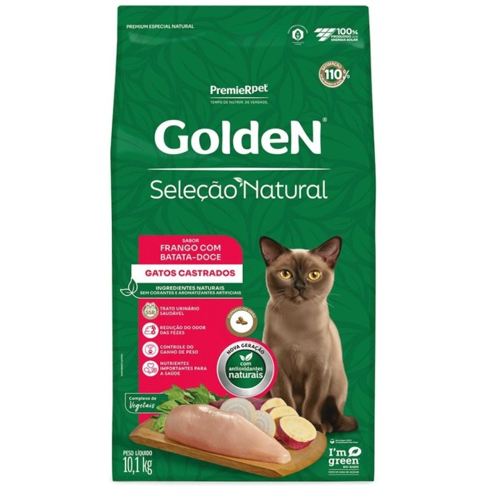 Golden Seleção Natural - Gatos Castrados - Frango e Batata Doce