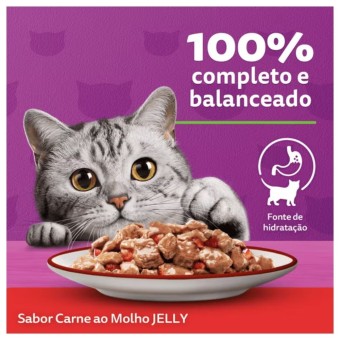 Sachê Whiskas Jelly - Gatos Adultos - Carne
