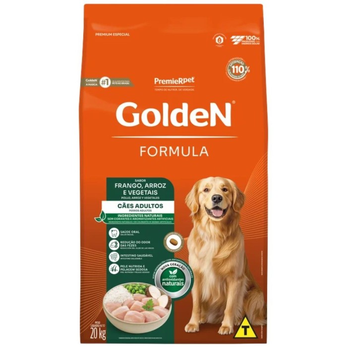 Golden Formula - Cães Adultos - Frango, Arroz e Vegetais