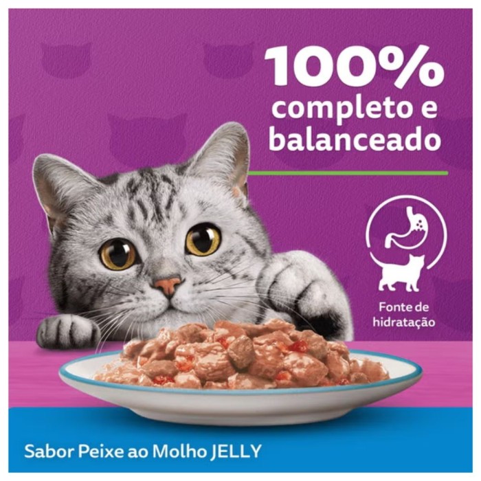 Sachê Whiskas Jelly - Gatos Adultos - Peixe/Pescado