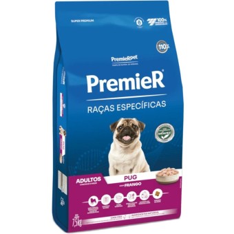 Premier Raças Específicas - Cães Adultos - Pug - Frango
