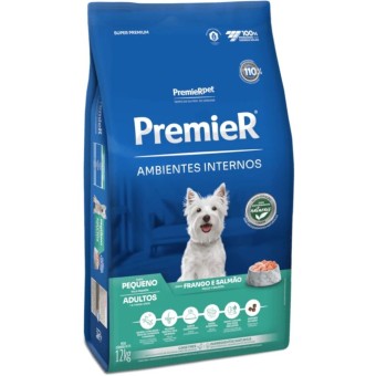 Premier Ambientes Internos - Cães Adultos Porte Pequeno - Frango e Salmão