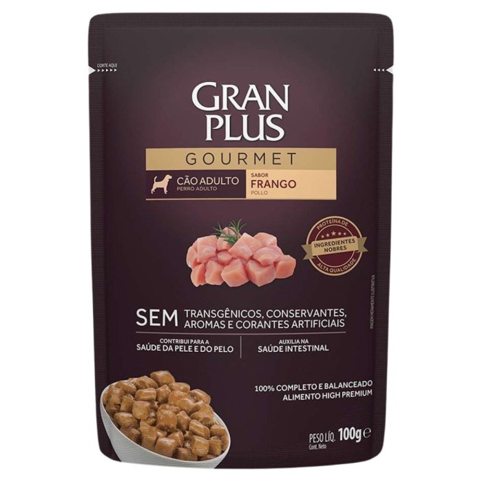 Sachê Gran Plus Gourmet - Cães Adultos - Frango