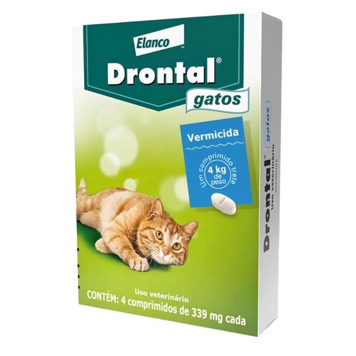 Drontal Gatos - vermífugo com 4 comprimidos