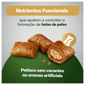 Petisco Optimum Antibola de Pelo - Gatos Adultos - Carne e Linhaça